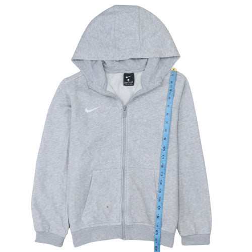 Nike Boys Grey Full Zip Hoodie Size 12-13 Years Fleece Sweatshirt