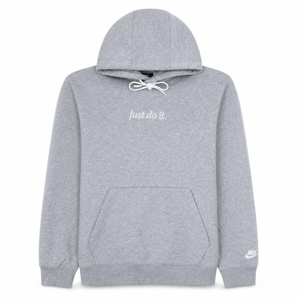 Nike Men's Grey Pullover Hoodie M Just Do It Sportswear