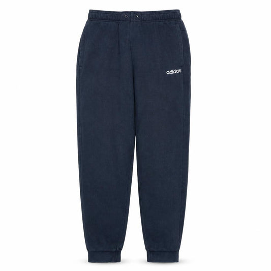 Front view of Adidas Men’s Blue Fleece Jogger Trousers, size M, Regular Fit