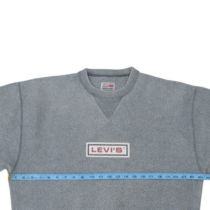 Levi's Men's Grey Logo Crew Neck Pullover Sweatshirt L