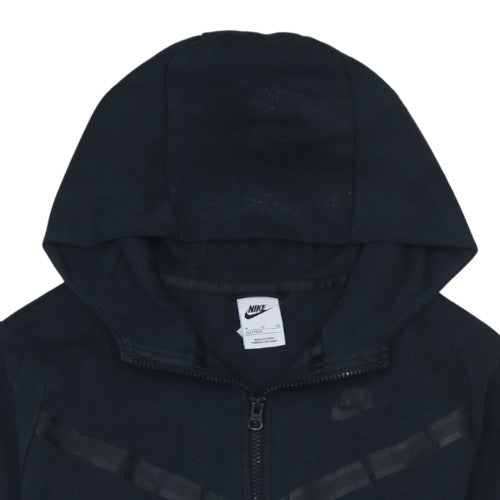 Nike Boys Black Full Zip Hooded Fleece Hoodie XL 158-170cm