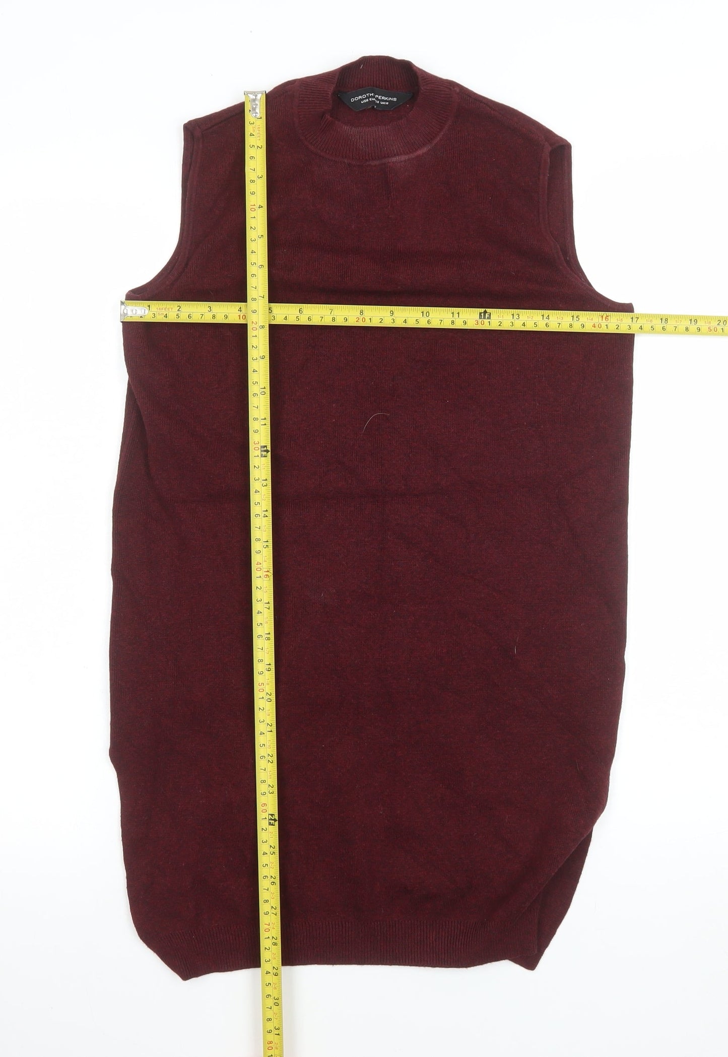 Dorothy Perkins Women’s Red Sleeveless Knit Tank Top Size 10