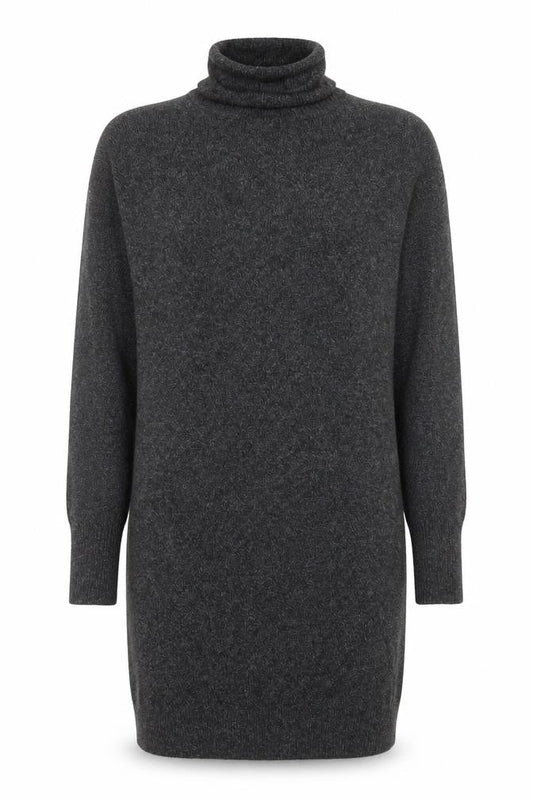 Vero Moda Women Grey Roll Neck Long Sleeve Jumper Dress XS