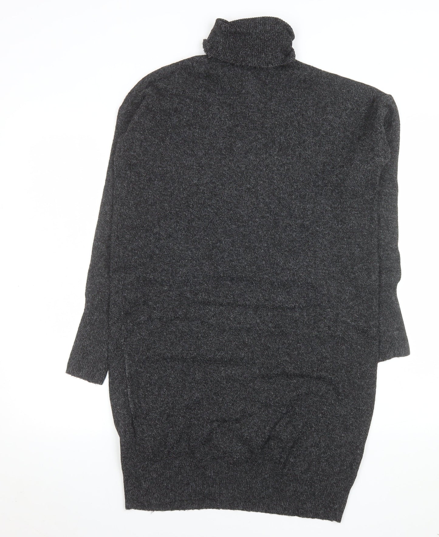 Vero Moda Women Grey Roll Neck Long Sleeve Jumper Dress XS