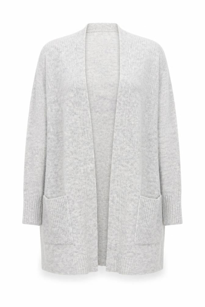 White Stuff Women’s Grey Long Sleeve Open Knit Cardigan Size 8