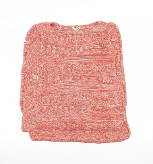 M&Co Women’s Orange Cotton Knit Jumper Size 14 Pullover