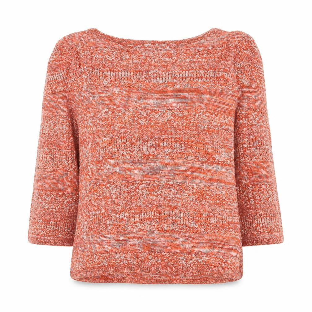 M&Co Women’s Orange Cotton Knit Jumper Size 14 Pullover