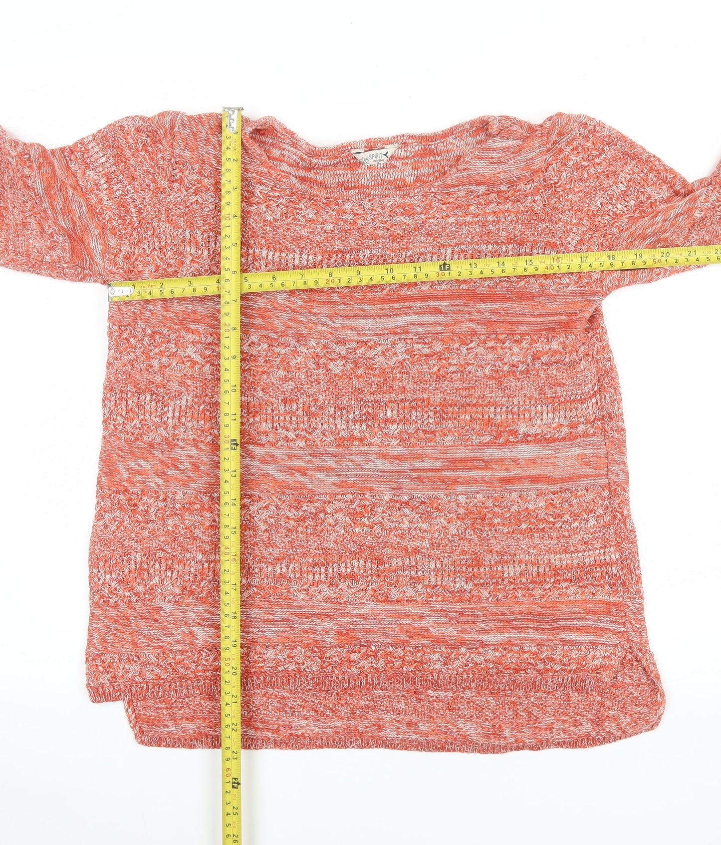 M&Co Women’s Orange Cotton Knit Jumper Size 14 Pullover