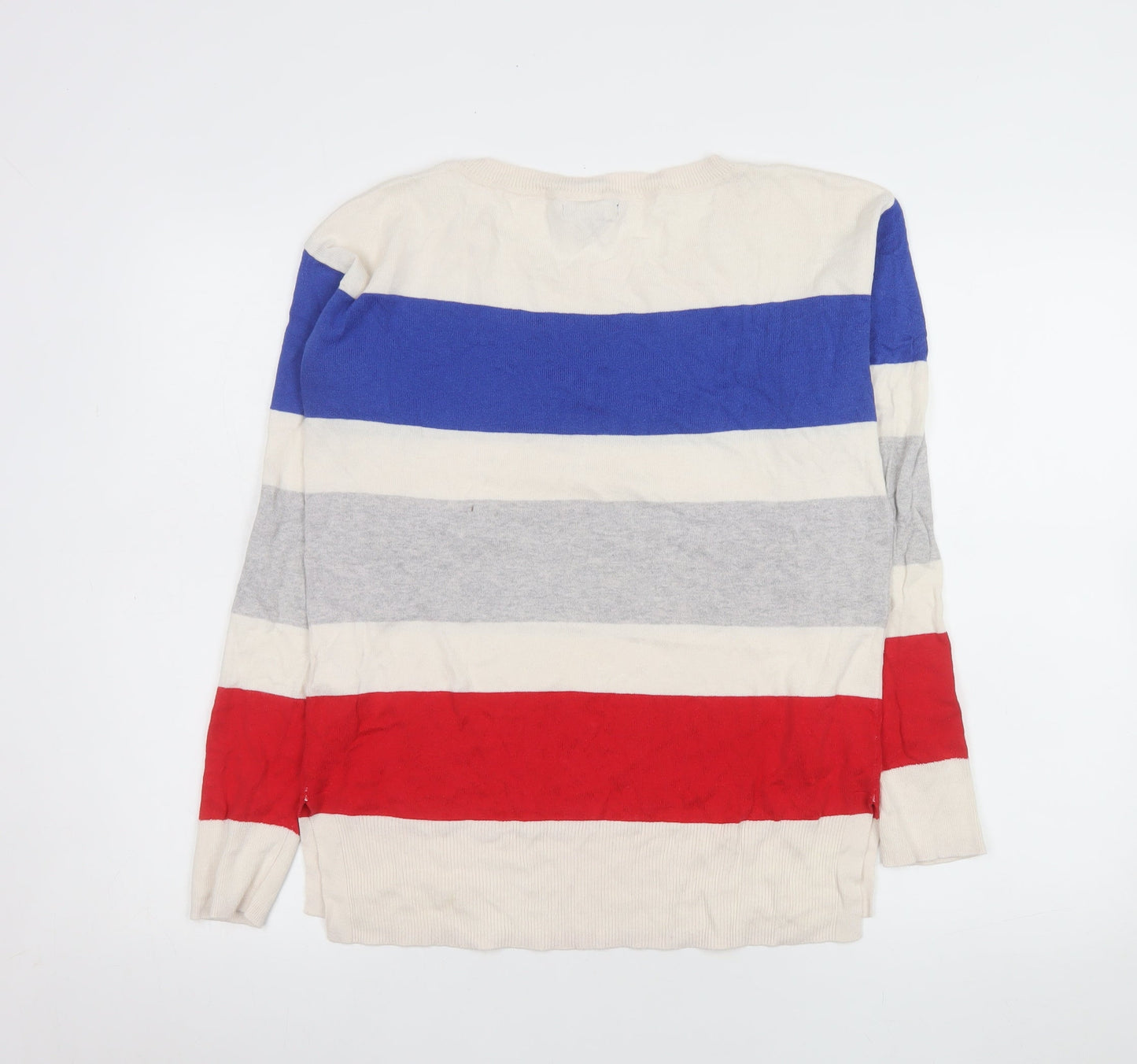 Gap Womens Multicoloured Stripe Cotton Long Sleeve Jumper Size S