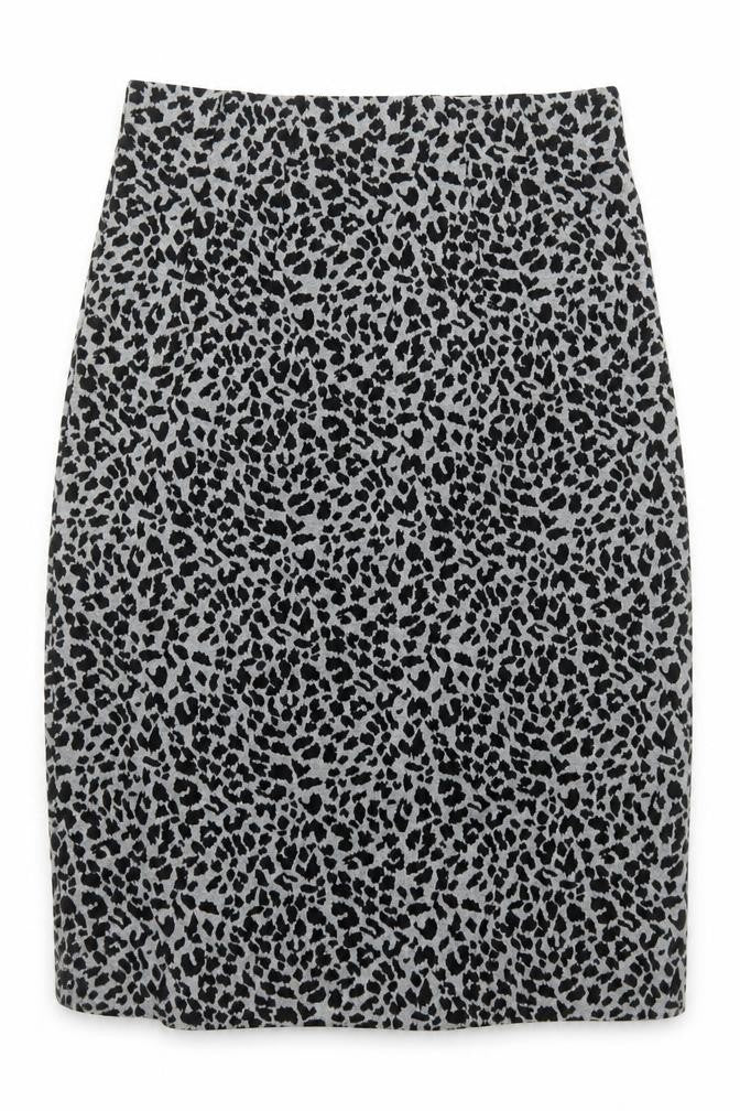 Marks & Spencer Women's Grey Animal Print Pencil Skirt Size 8