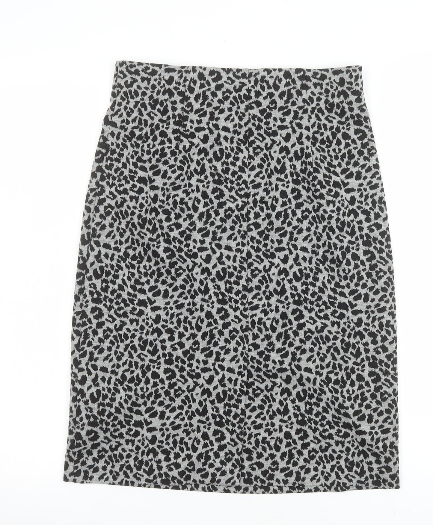 Marks and Spencer Women's Grey Animal Print Pencil Skirt Size 8