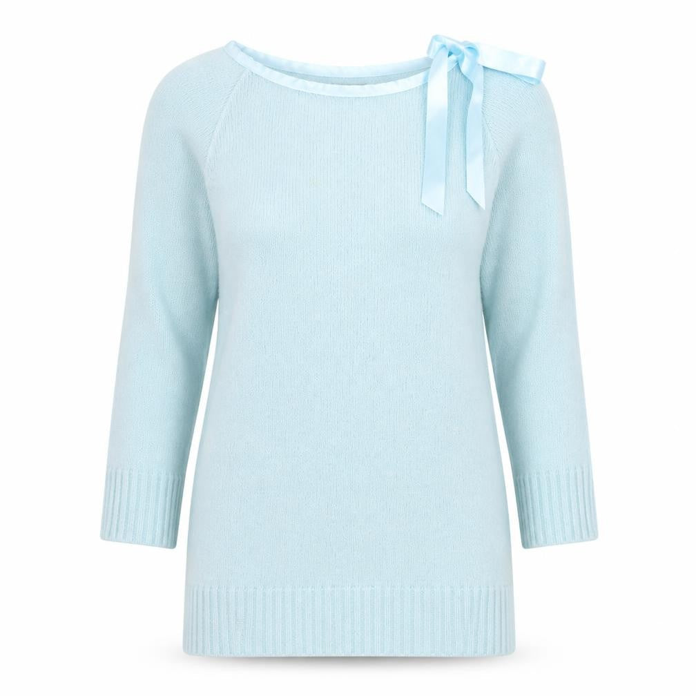 Marks & Spencer Per Una Women’s Blue Bow Knit Jumper Size 16
