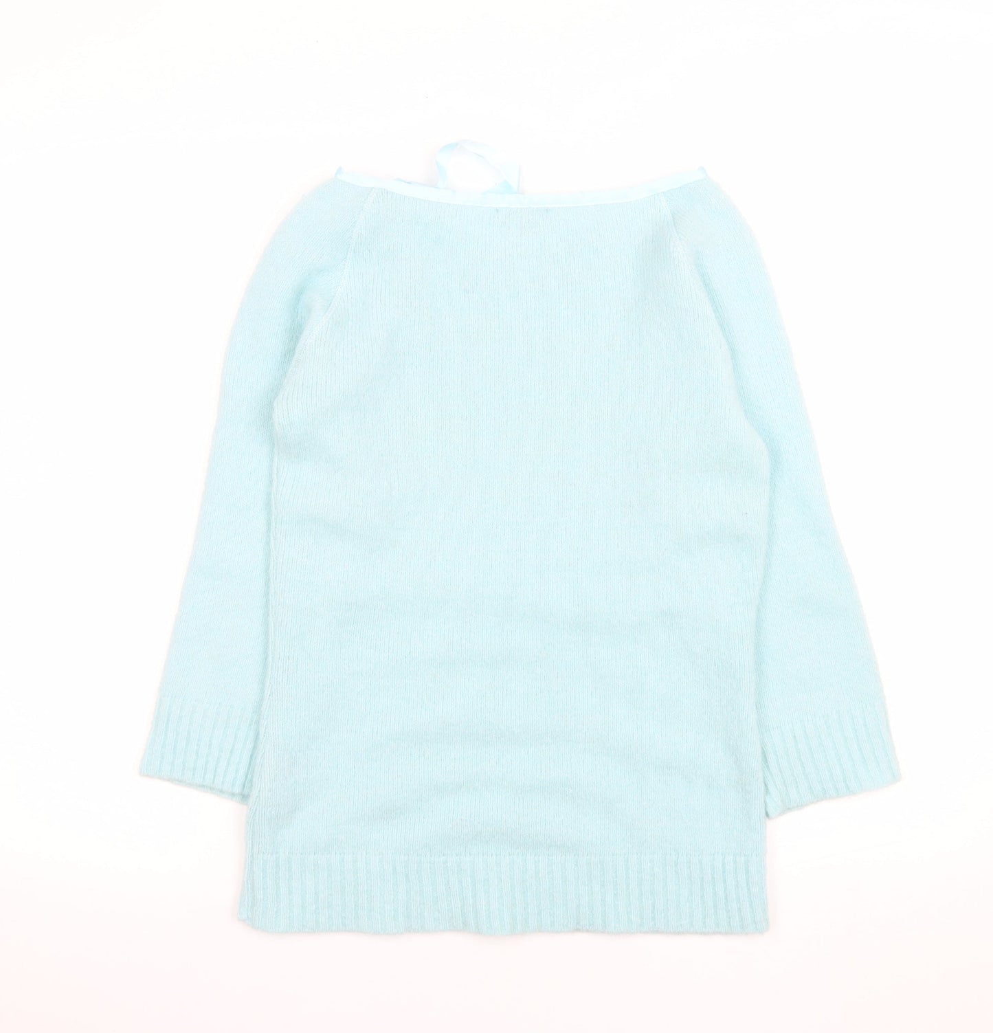Marks and Spencer Per Una Women’s Blue Bow Knit Jumper Size 16