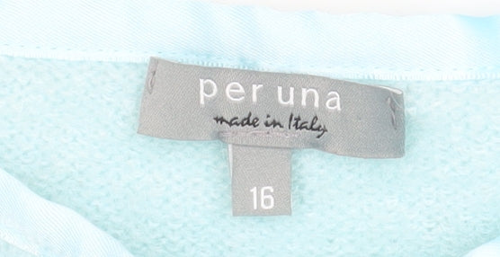 Marks and Spencer Per Una Women’s Blue Bow Knit Jumper Size 16