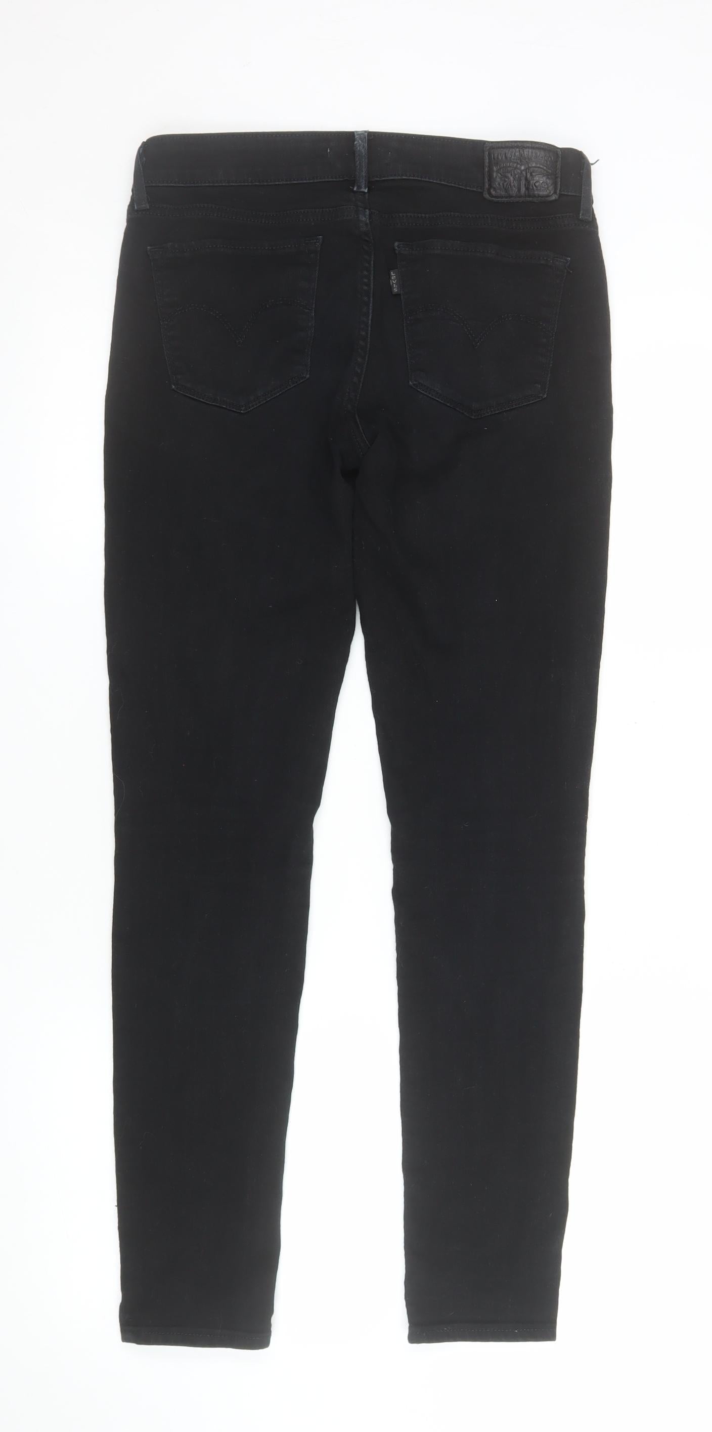 Levi's Women Black 711 Skinny Mid-Rise Stretch Denim Jeans Size 27