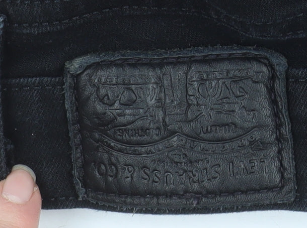 Levi's Women Black 711 Skinny Mid-Rise Stretch Denim Jeans Size 27