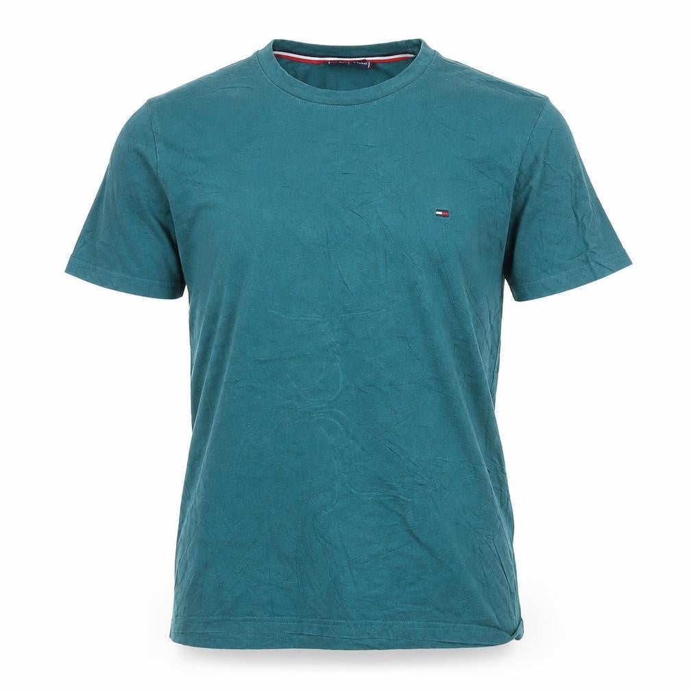 Tommy Hilfiger Men's Teal Crew Neck Cotton T-Shirt Size L