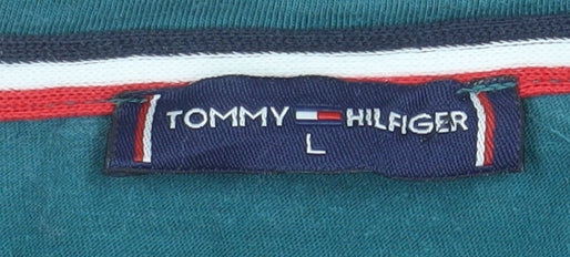 Tommy Hilfiger Men's Teal Crew Neck Cotton T-Shirt Size L