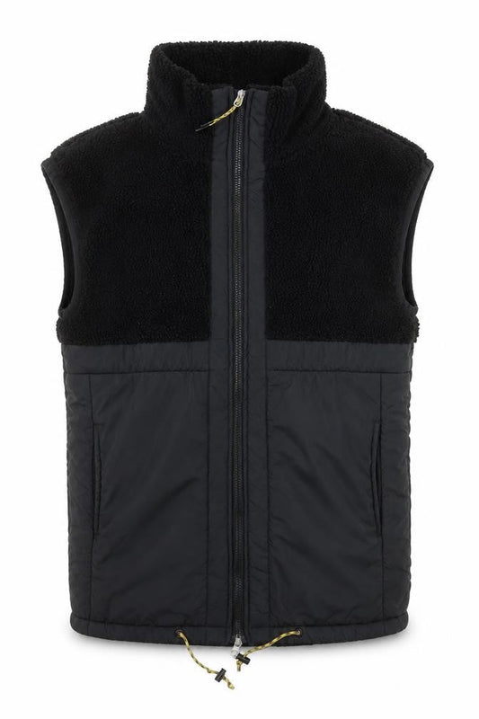 H&M Men's Black M Fleece Bodywarmer Waistcoat Full Zip