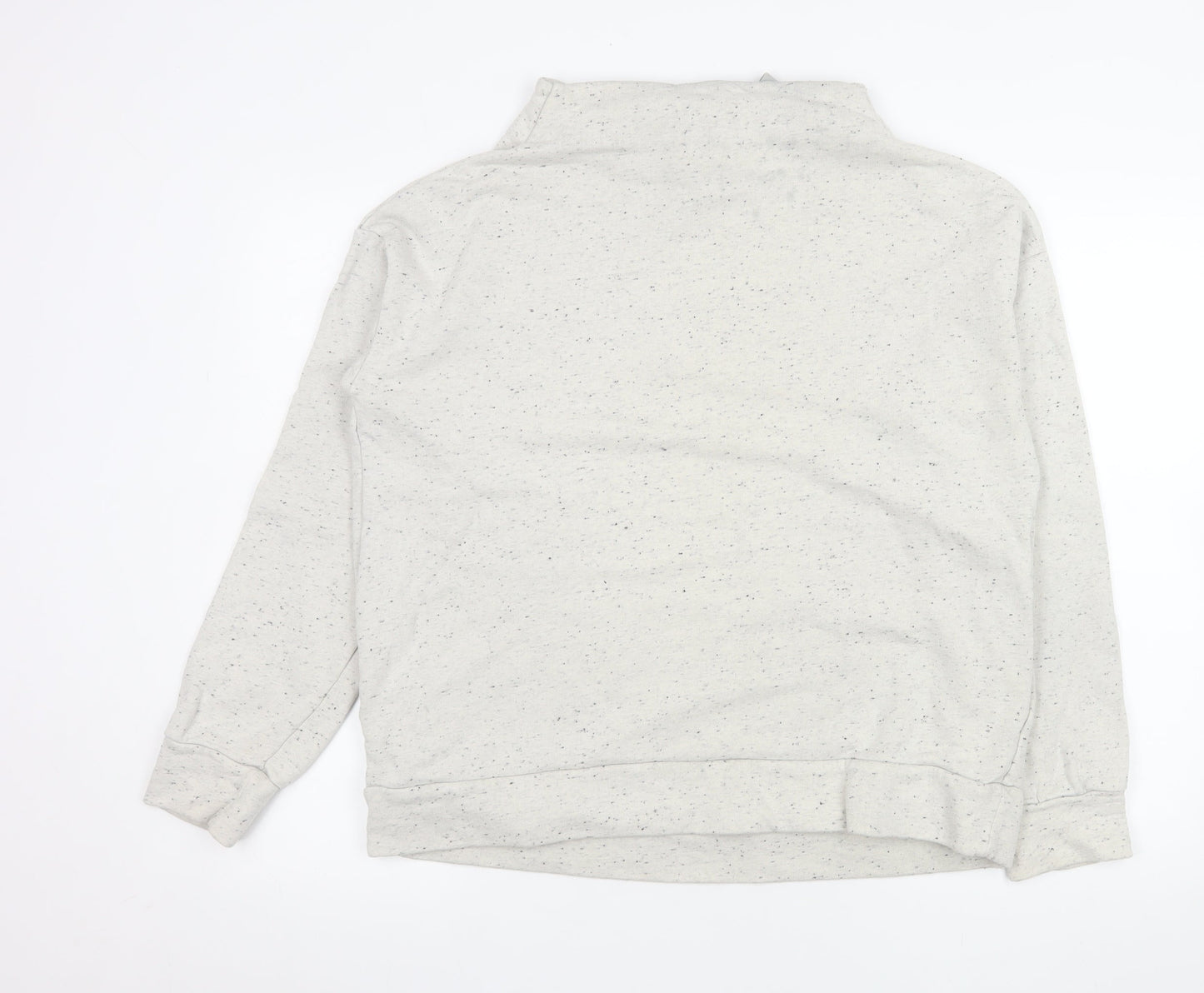 COS Women’s Grey Speckled Bow Neck Pullover Sweatshirt Size 12