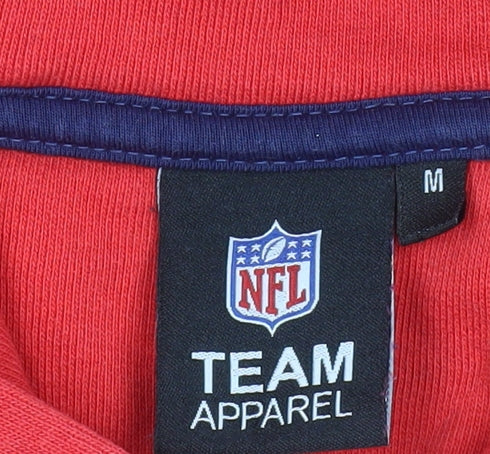 NFL Team Apparel Men’s Red Blue New England Patriots Pullover Hoodie M