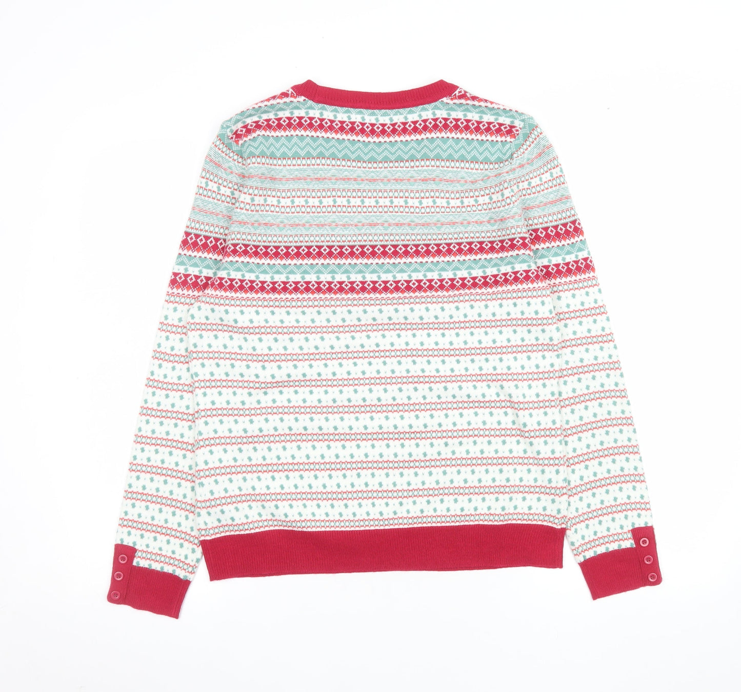 Marks and Spencer Women’s Multicoloured Fair Isle Pullover Jumper UK 14