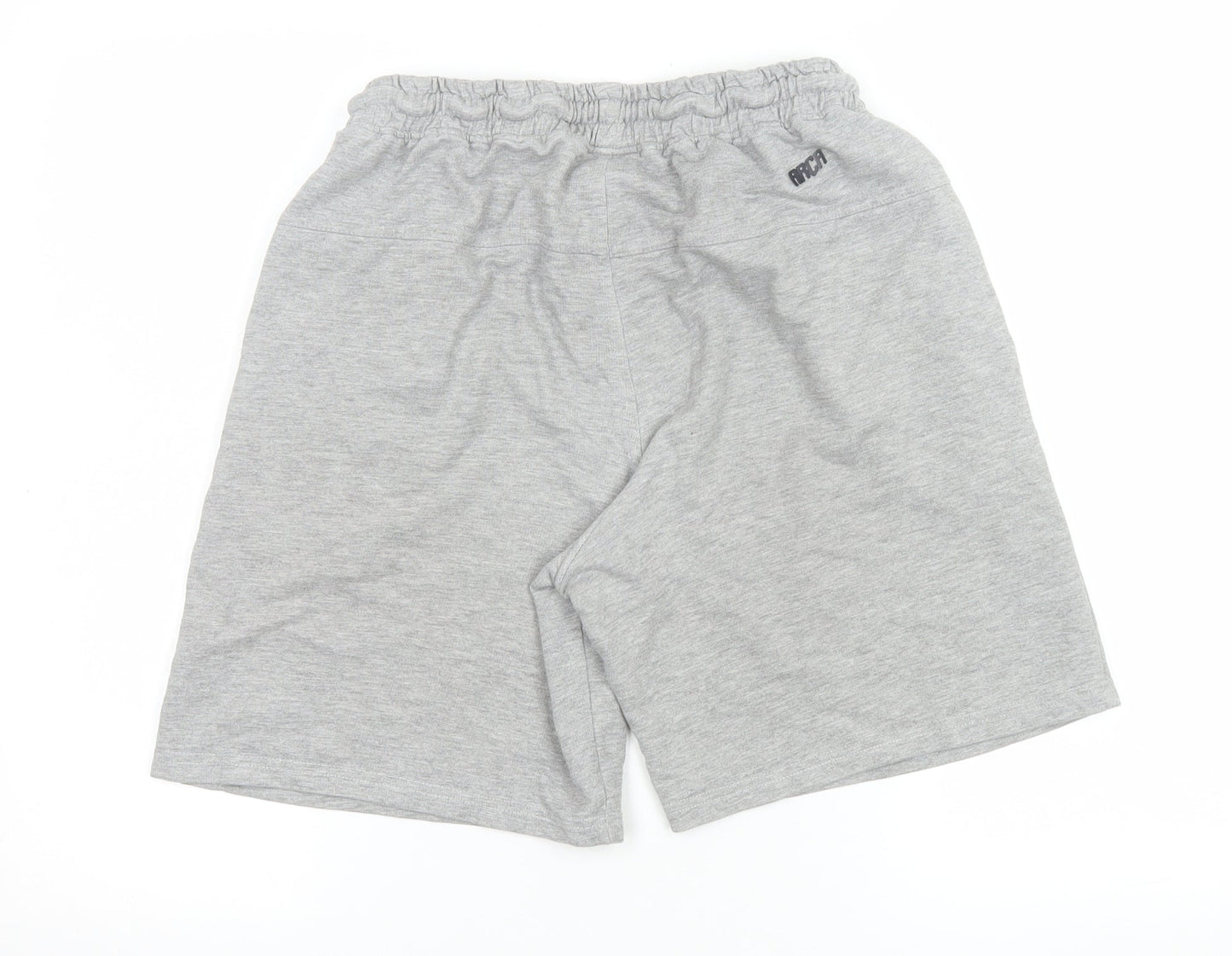 FC Barcelona Men's Grey Athletic Shorts M Regular Fit Elastic Waist