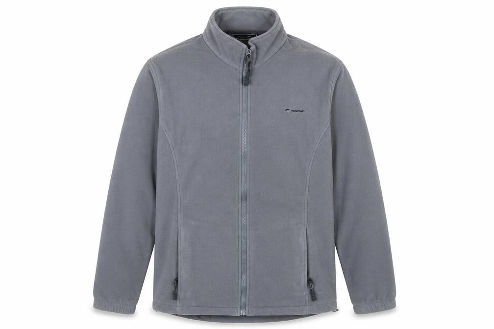 Mountain Life Men’s Grey Full Zip Fleece Jacket M Outdoor Hiking