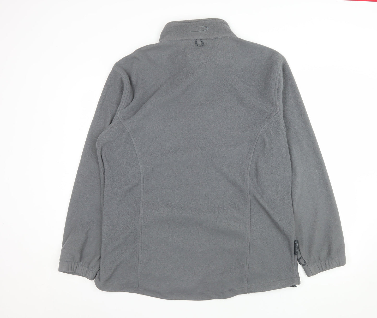 Mountainlife Men’s Grey Full Zip Fleece Jacket M Outdoor Hiking