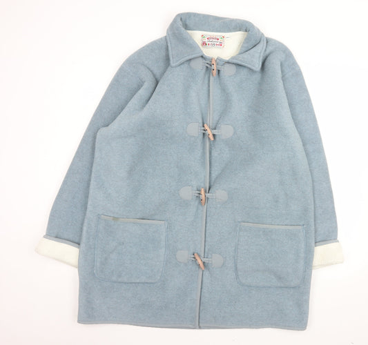 Fabrizio Women Blue Mid-Length Fleece Toggle Coat M
