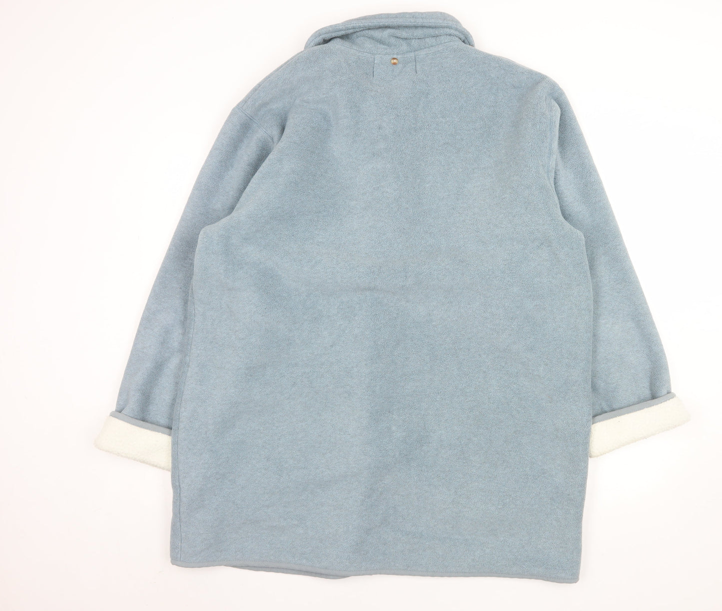 Fabrizio Women Blue Mid-Length Fleece Toggle Coat M