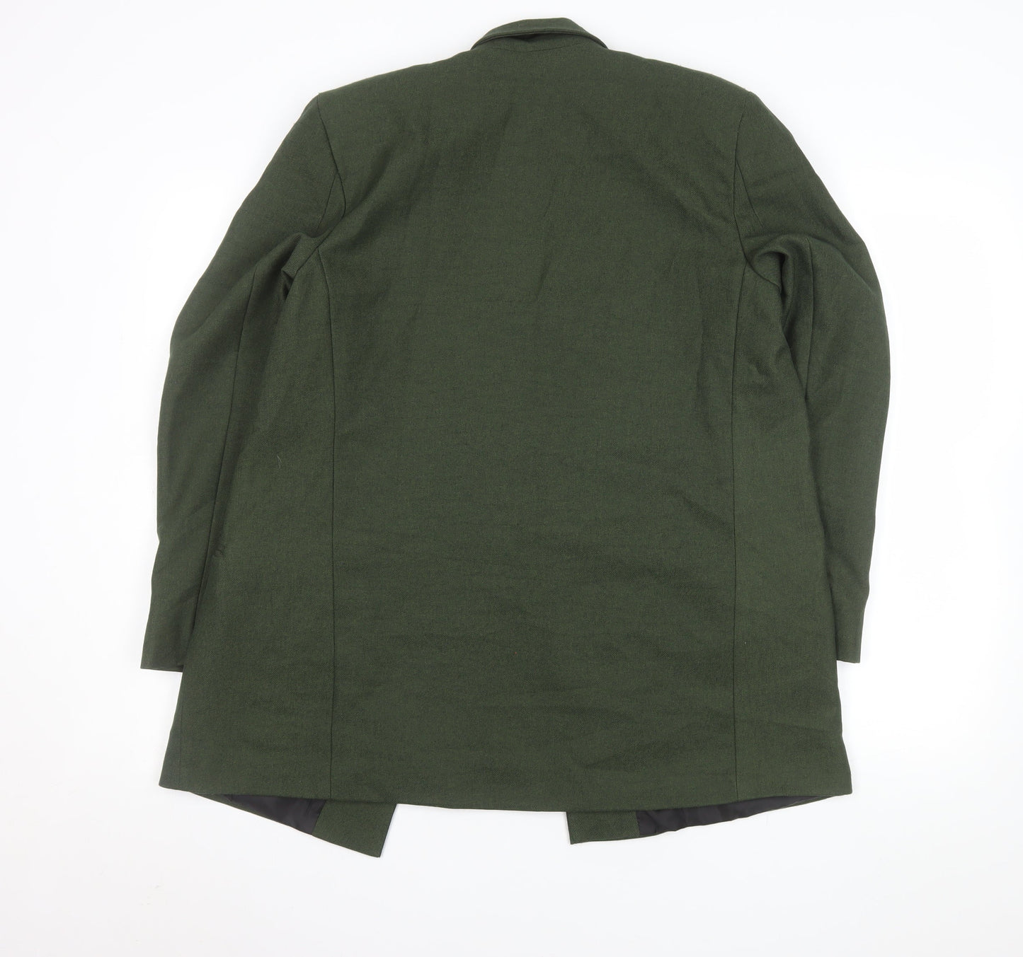 Tu Women Green Double-Breasted Blazer Size 10 Polyester Lined