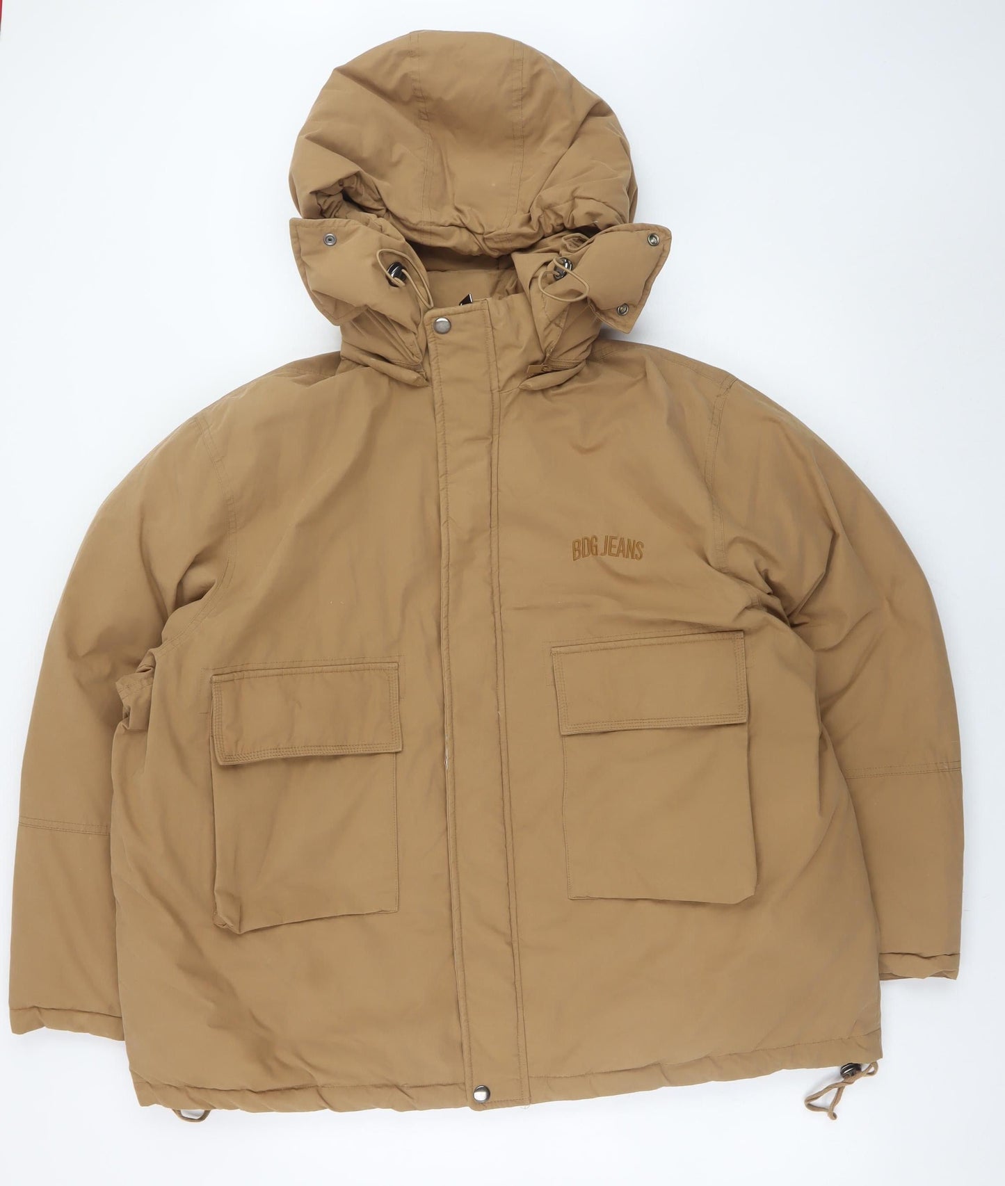 BDG Urban Outfitters Men's Brown Hooded Parka Jacket Size M