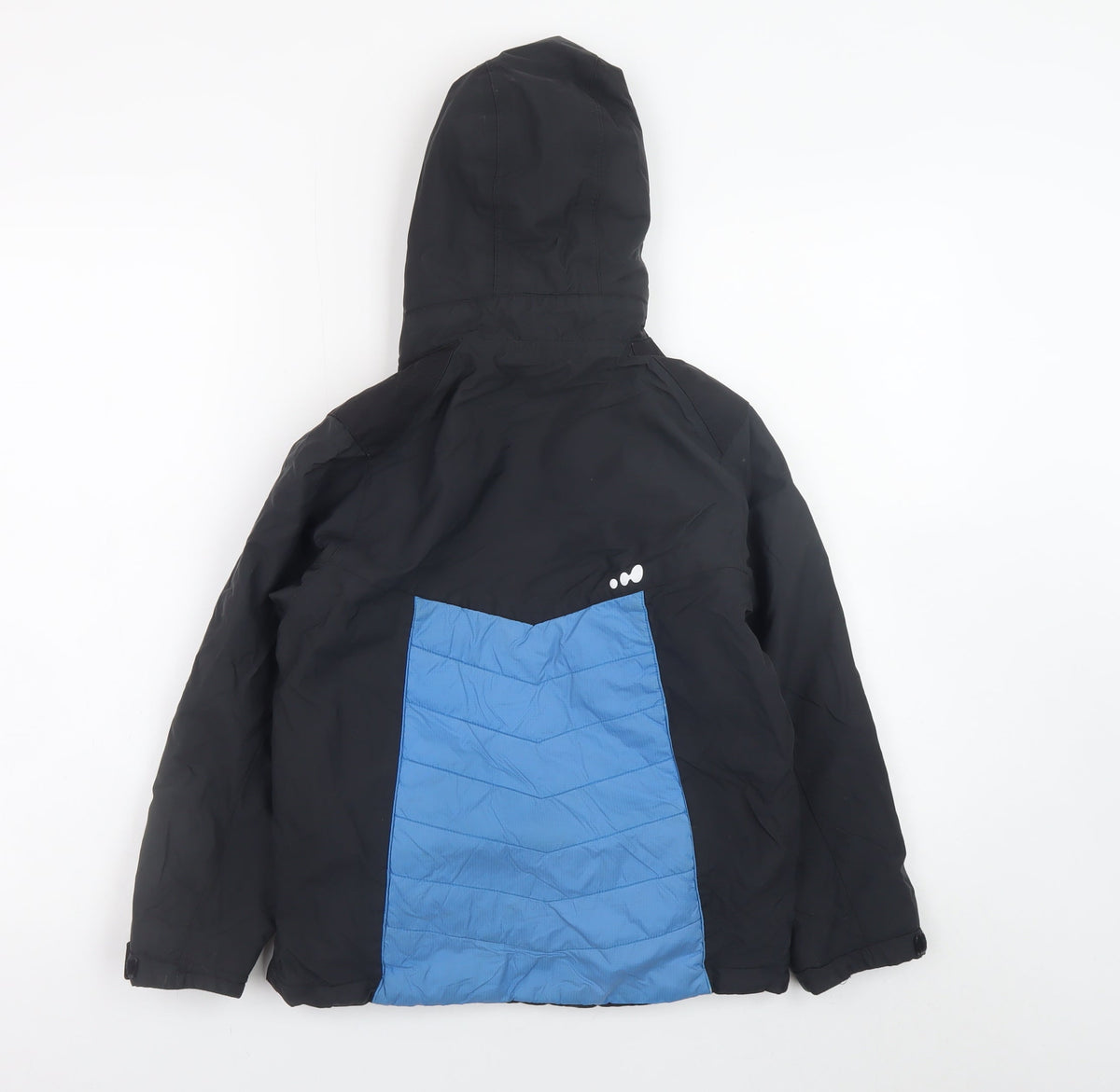 Wedze Boys Blue Black Ski Jacket 8 Years Hooded Insulated Winter Coat