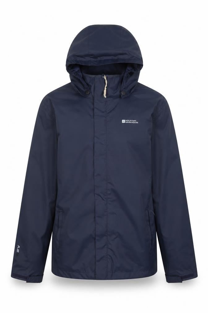 Mountain Warehouse Teens Blue Hooded Water Resistant Rain Coat Jacket Size S