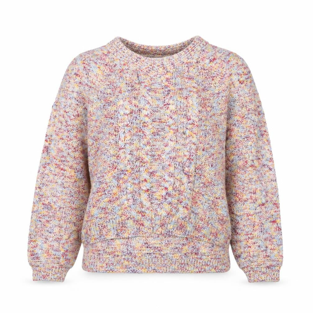 Time and Tru Women's Multicoloured Cable-Knit Pullover Jumper Size S