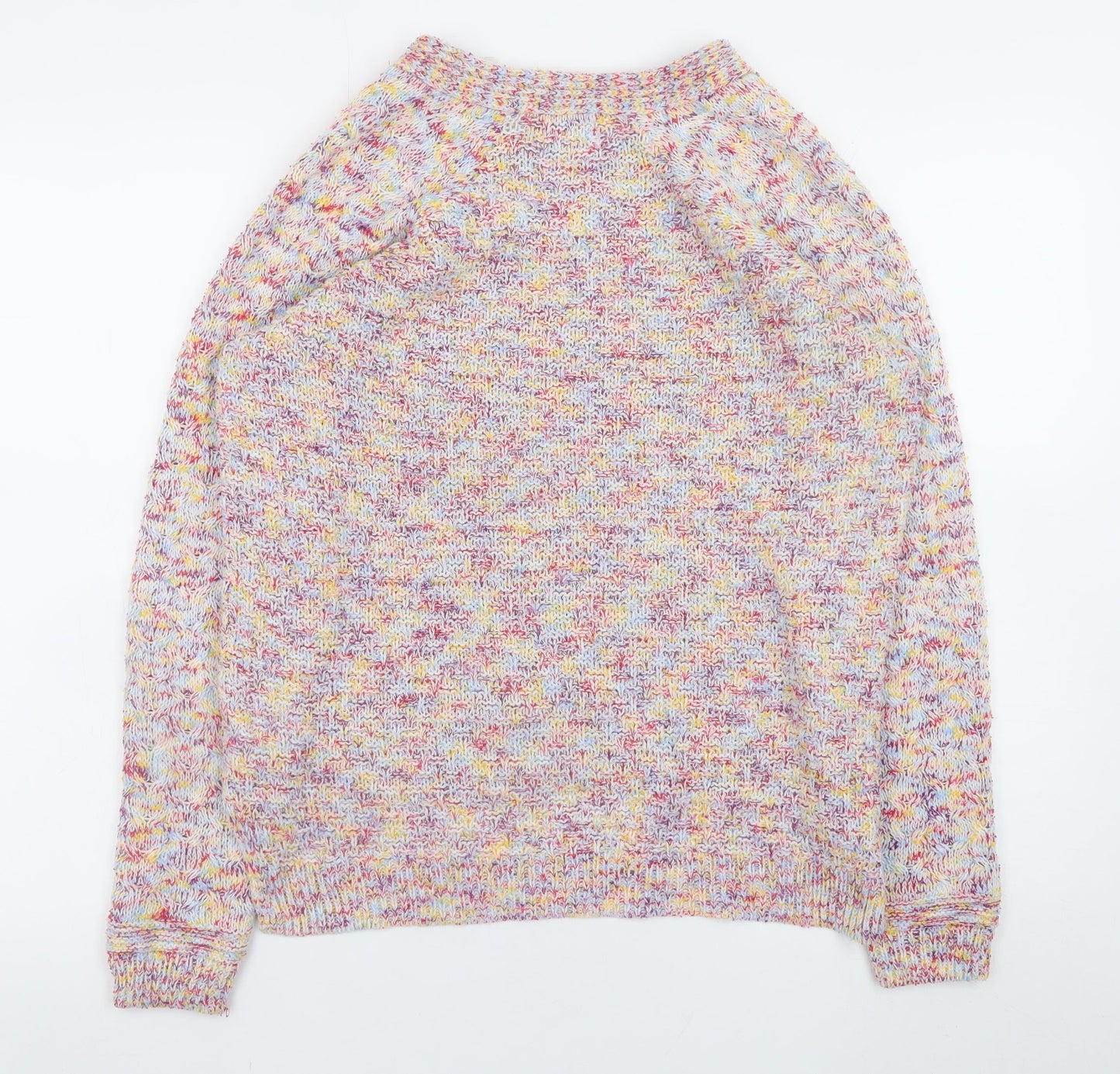 Time and Tru Women's Multicoloured Cable-Knit Pullover Jumper Size S