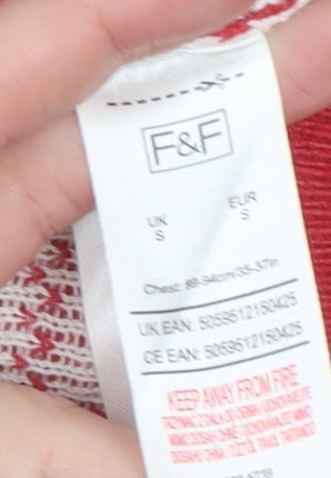 F&F Men's Multicoloured Superman Christmas Jumper Size S Pullover