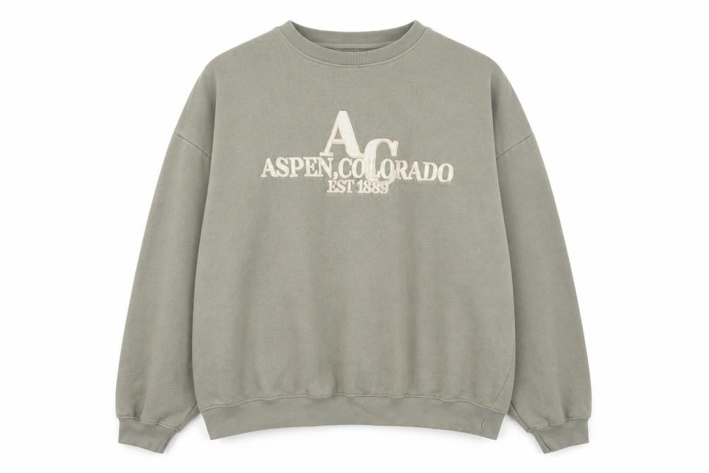 PRETTYLITTLETHING Unisex Beige Logo Pullover Sweatshirt 3XL Relaxed Fit