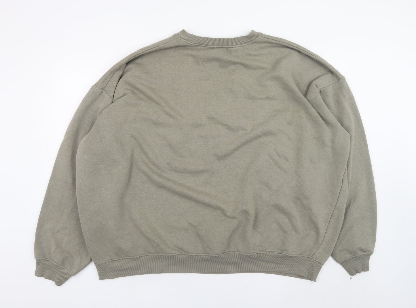 PrettyLittleThing Unisex Beige Logo Pullover Sweatshirt 3XL Relaxed Fit