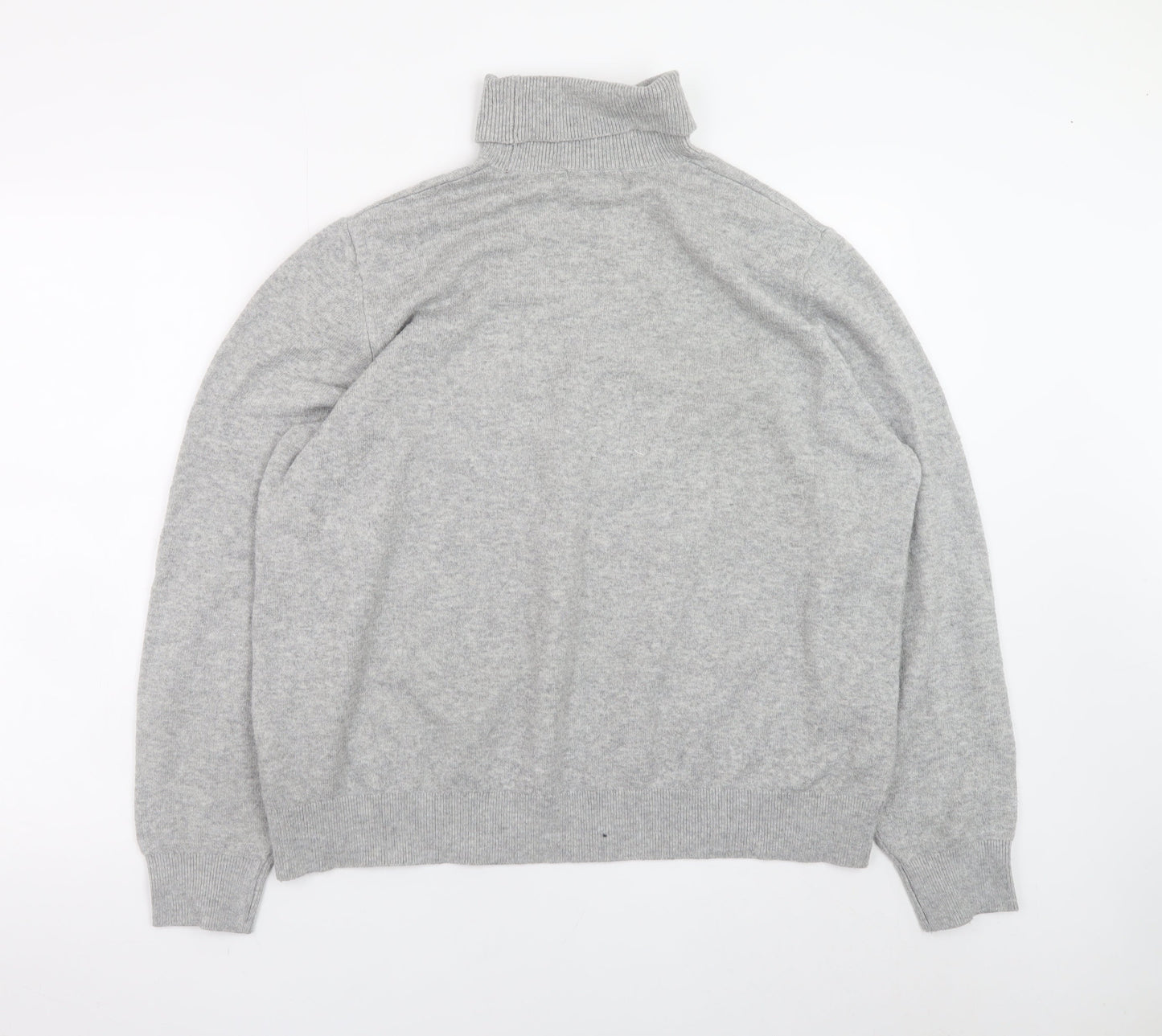 Marks and Spencer Women Grey Roll Neck Knit Jumper Size L