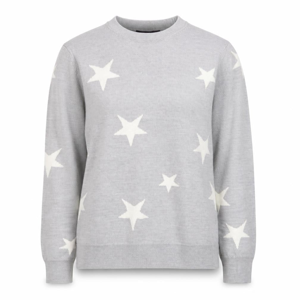 Marks & Spencer Women Grey Star Knit Jumper Size 12