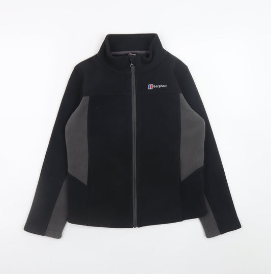 Berghaus Boys Black Fleece Jacket 9-10 Years Full Zip Outdoor Wear