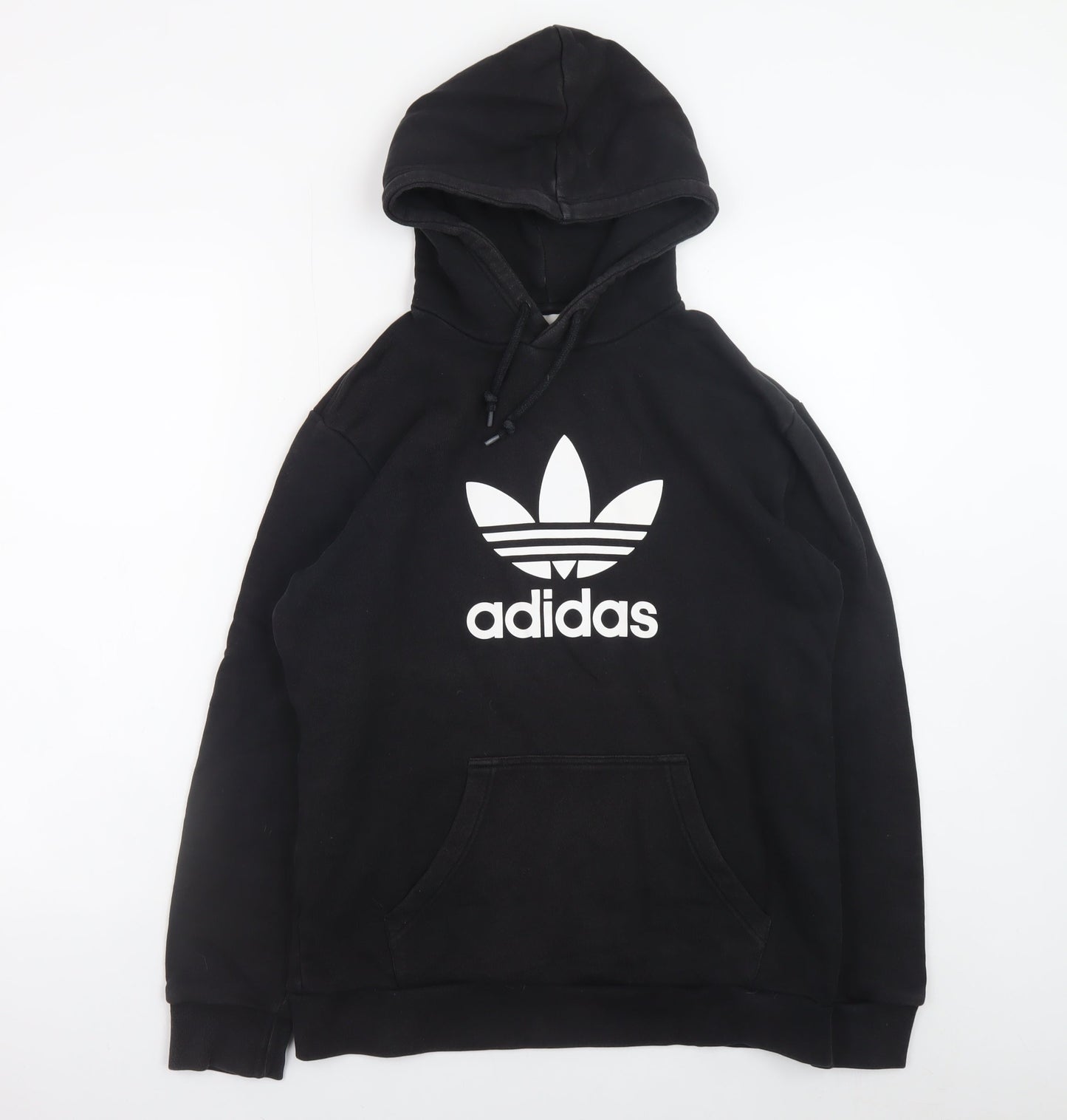 Adidas Men's Black Pullover Hoodie M Sports Logo Fleece Sweatshirt