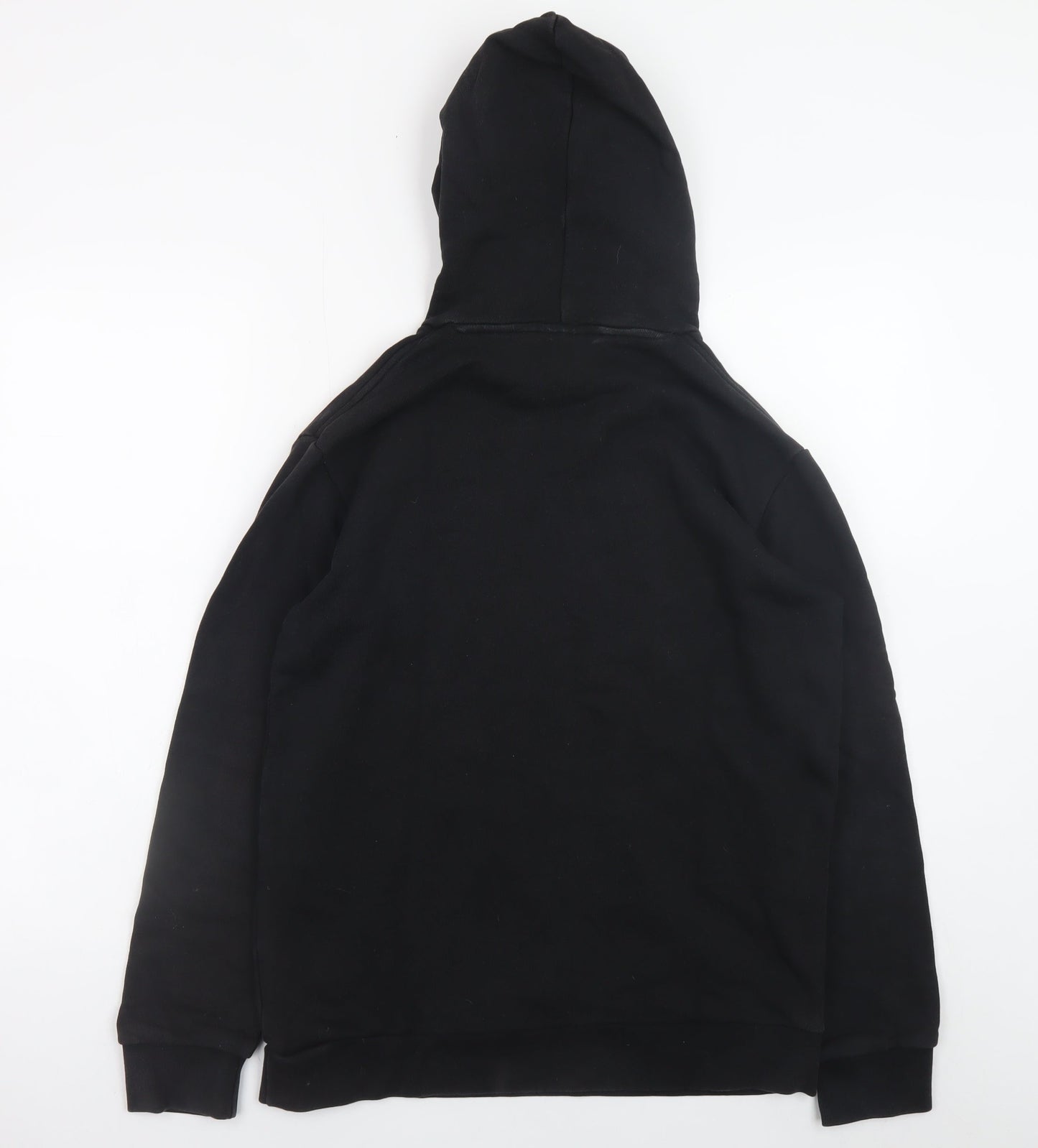 Adidas Men's Black Pullover Hoodie M Sports Logo Fleece Sweatshirt
