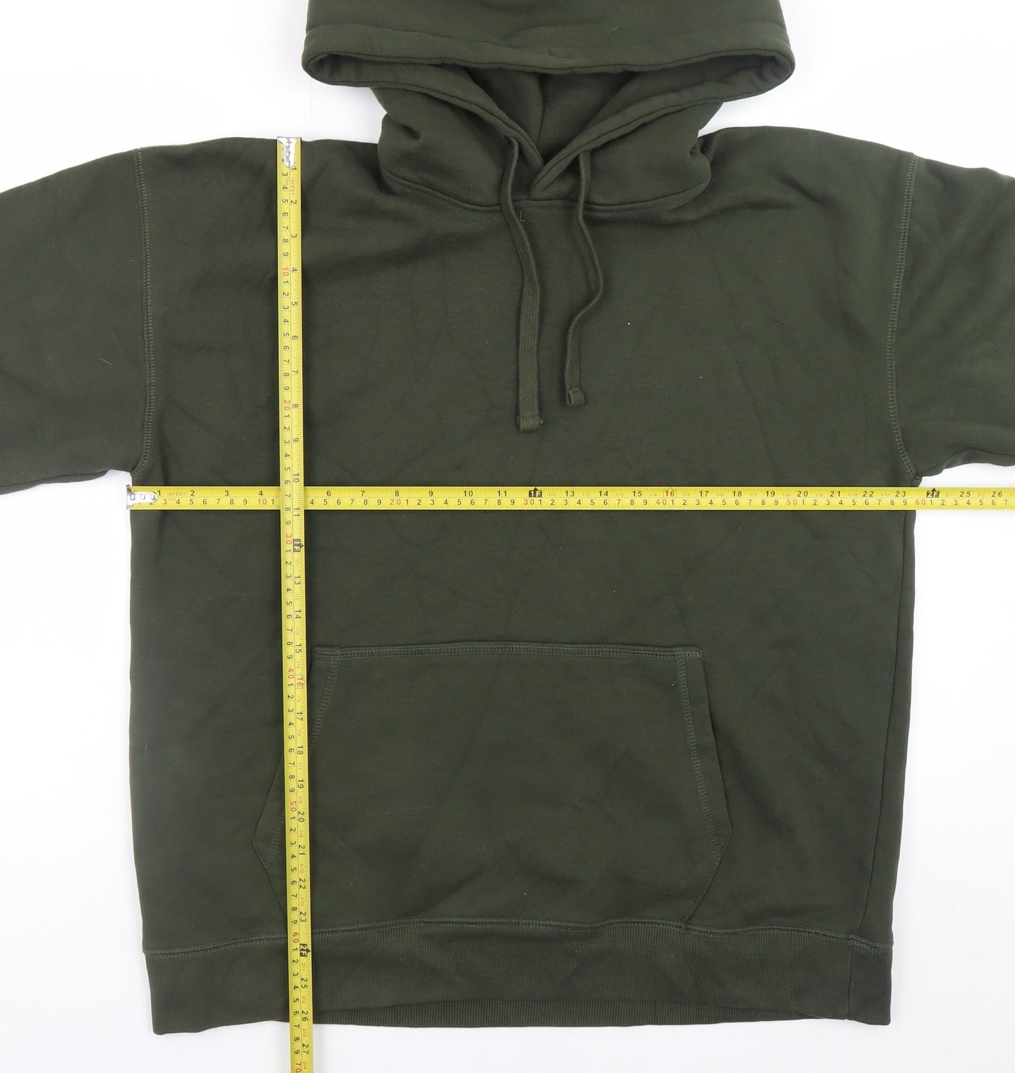 Topman Men’s Green Pullover Hoodie Fleece Medium Regular Fit