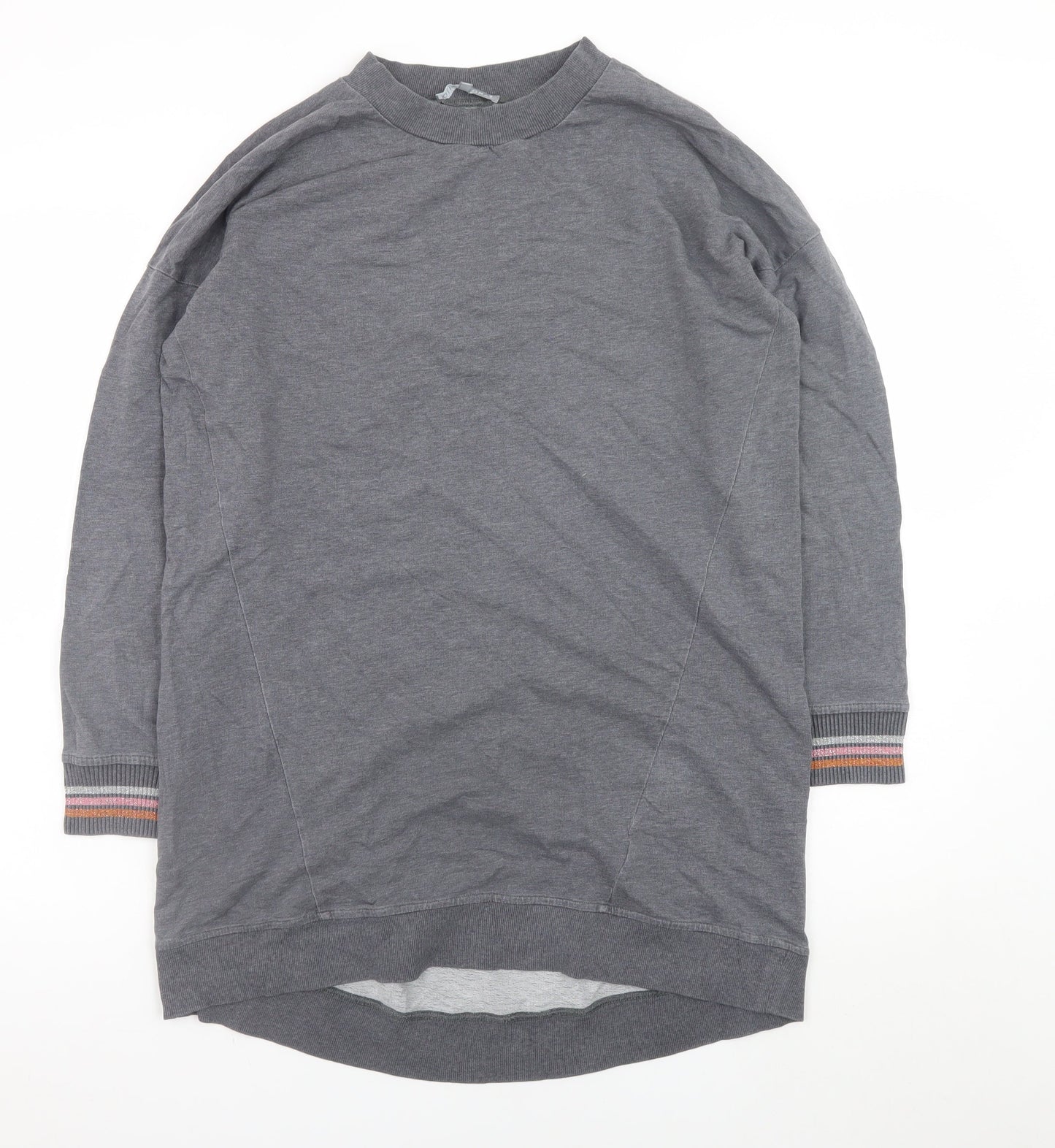 Oliver Bonas Womens Grey Long Sleeve Jersey T-Shirt Dress Size 12