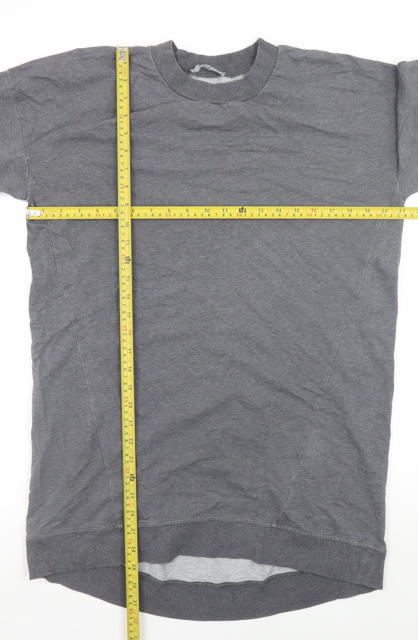 Oliver Bonas Womens Grey Long Sleeve Jersey T-Shirt Dress Size 12