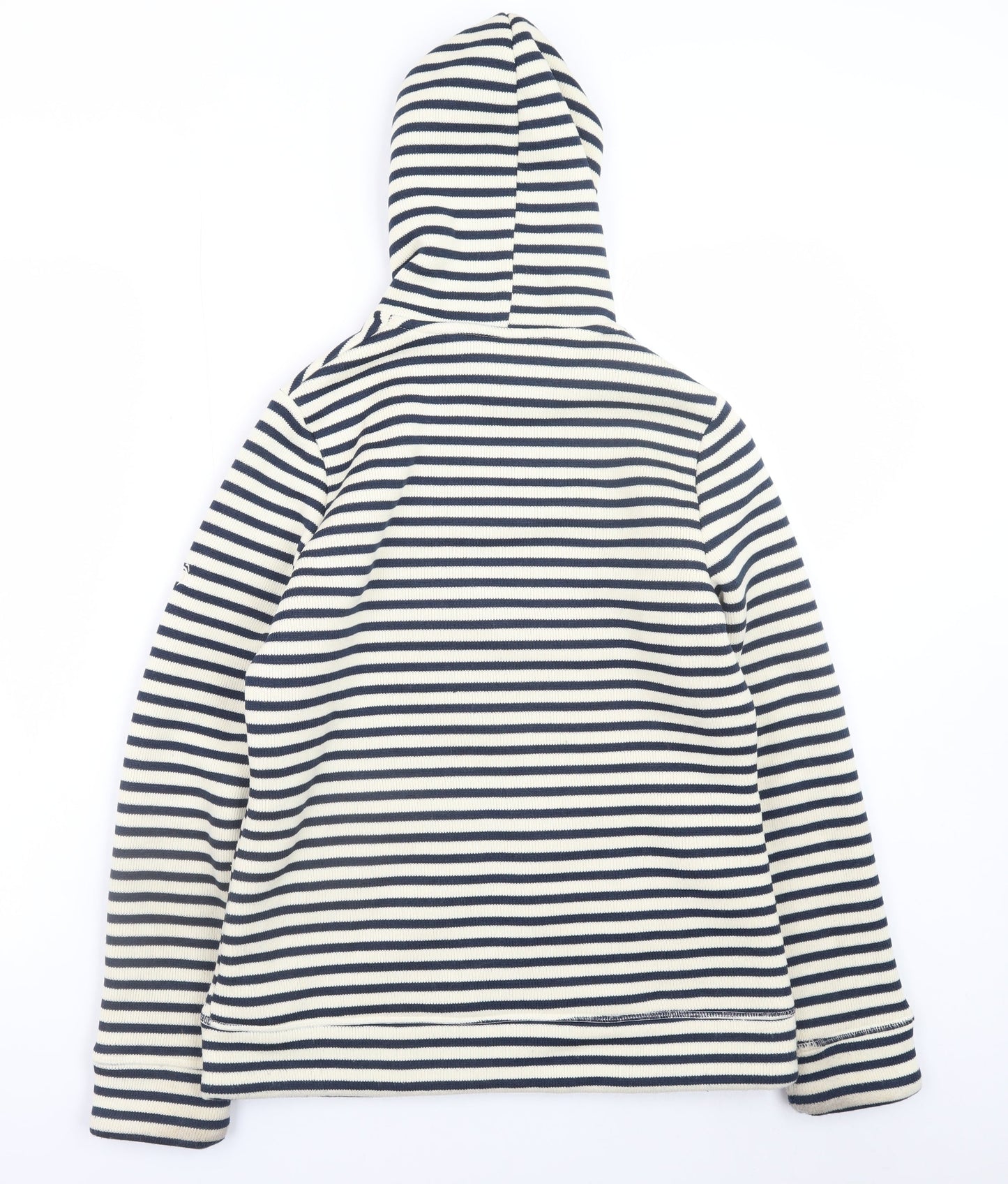 Craghoppers Womens Blue Stripe Full Zip Hoodie UK 10 Fleece Lined