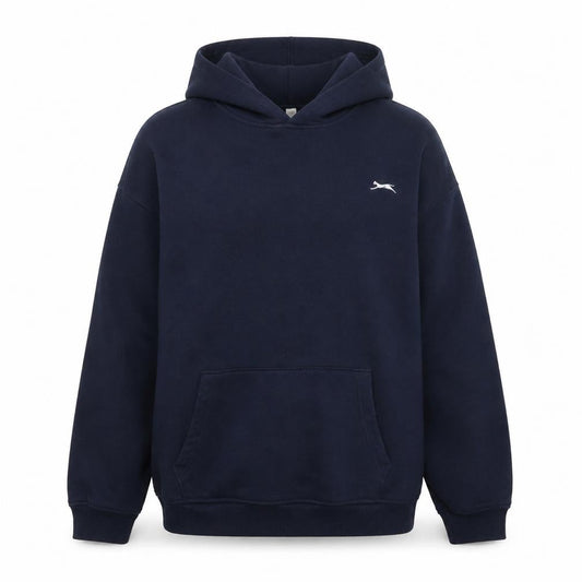 Slazenger Men's Blue Pullover Hoodie L Logo Fleece Sweatshirt